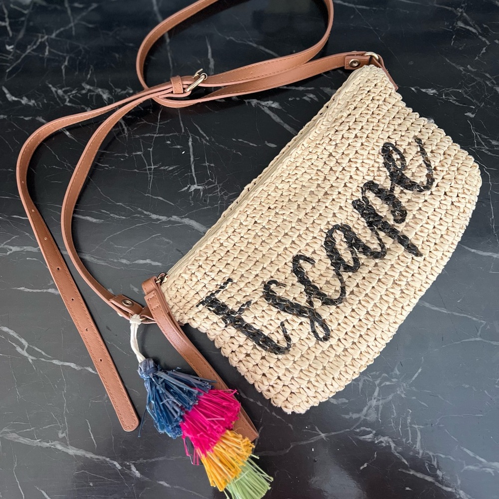 INC crossbody purse zip closure